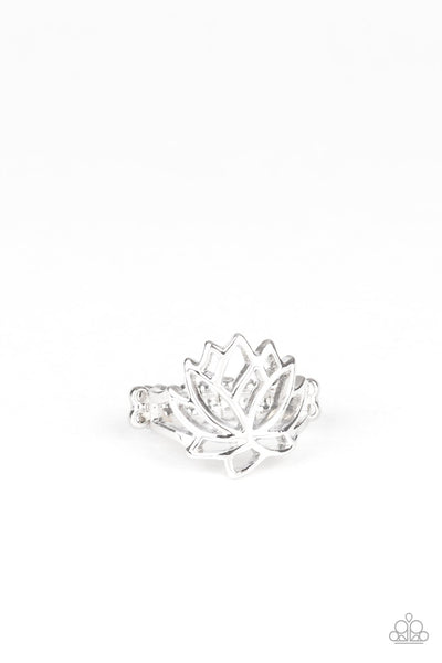 Lotus Lover - Silver Ring - Paparazzi