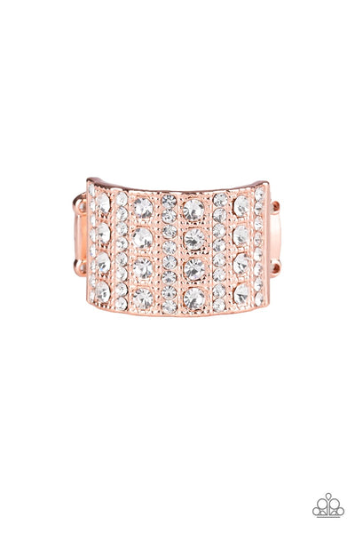 Diamond Drama - Copper Ring - Paparazzi