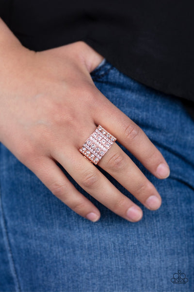 Diamond Drama - Copper Ring - Paparazzi