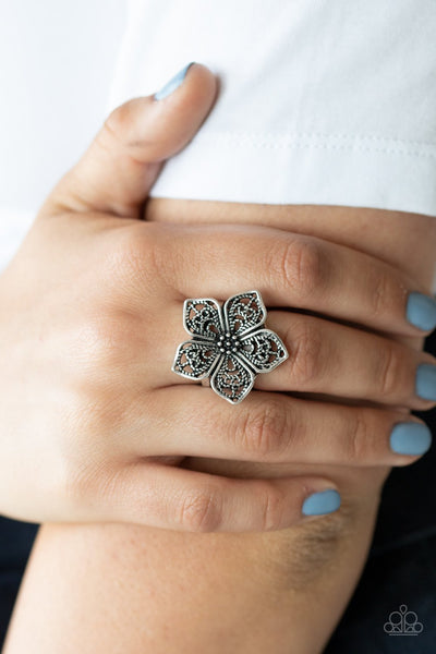 Full Bloom Fancy - Silver Ring - Paparazzi