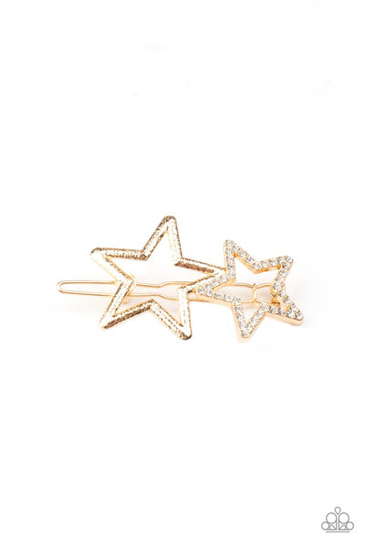 Lets Get This Party STAR-ted! - Gold Hair Clip - Paparazzi