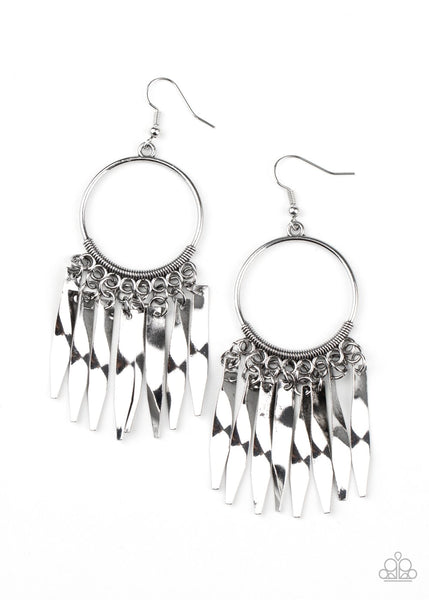 Let GRIT Be! - Silver Earring - Paparazzi