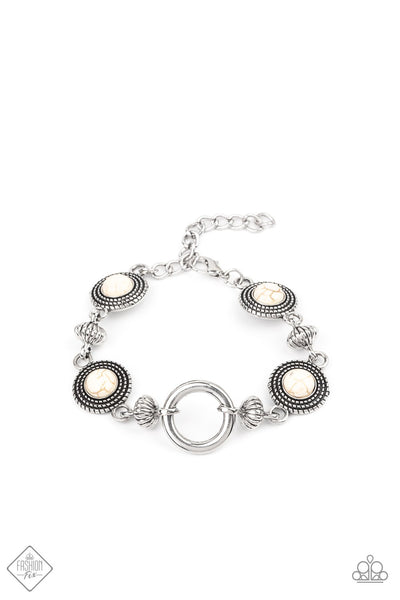 Musical Mountains - White Bracelet - Paparazzi
