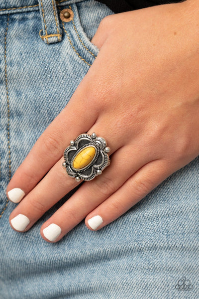 Sage Garden - Yellow Ring - Paparazzi