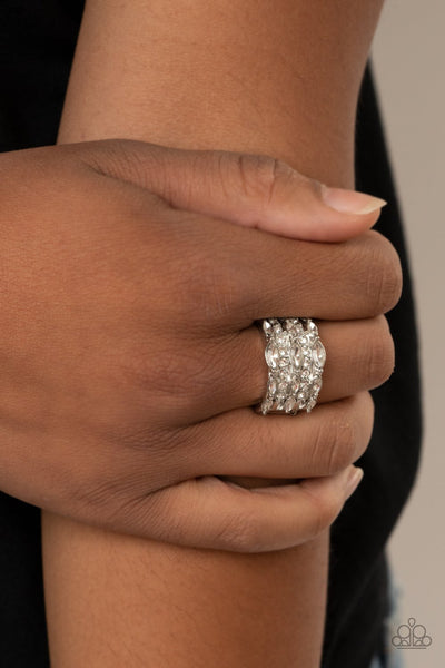 Diva Diadem - White Ring - Paparazzi