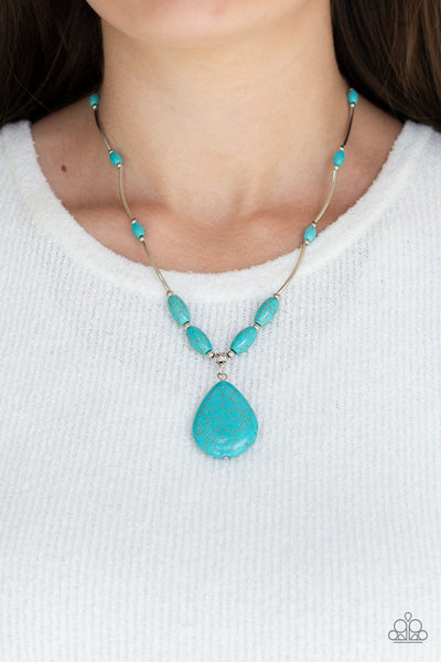 Explore The Elements - Blue Necklace - Paparazzi