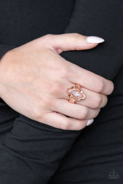 Glass Half-COLORFUL - Copper Ring - Paparazzi