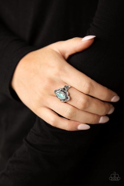 Glass Half-COLORFUL - Green Ring - Paparazzi