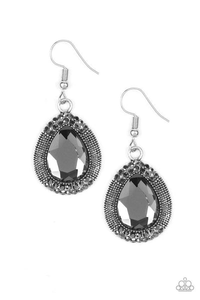 Grandmaster Shimmer - Silver Earring - Paparazzi