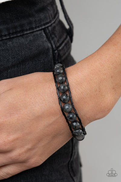 Homespun Stones - Black Bracelet - Paparazzi