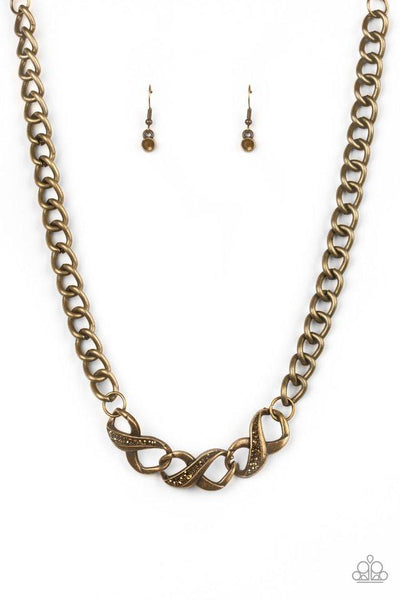 Infinite Impact - Brass Necklace - Paparazzi