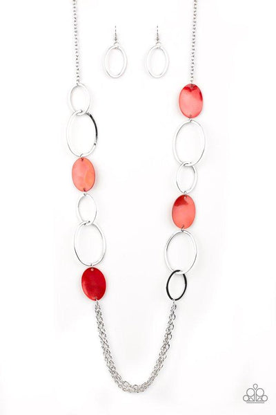 Kaleidoscope Coasts - Red Necklace - Paparazzi