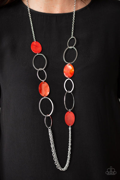 Kaleidoscope Coasts - Red Necklace - Paparazzi