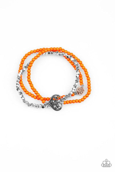 Lovers Loot - Orange Bracelet - Paparazzi