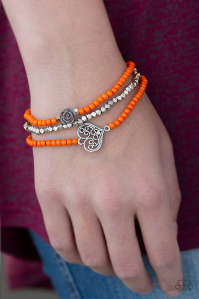 Lovers Loot - Orange Bracelet - Paparazzi
