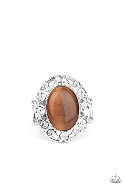 Moonlit Marigold - Brown Ring - Paparazzi