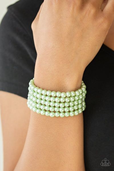 Pearl Bliss - Green Bracelet - Paparazzi