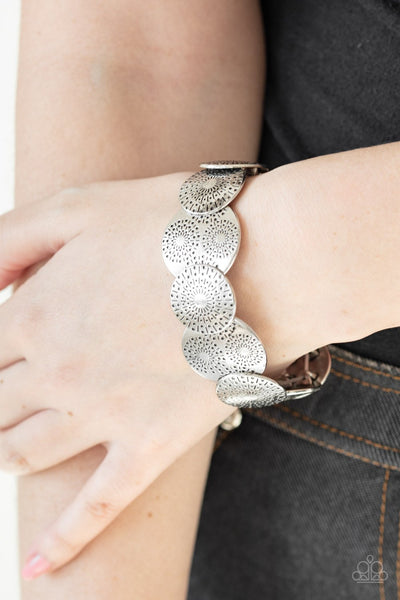 Pleasantly Posy - Silver Bracelet - Paparazzi