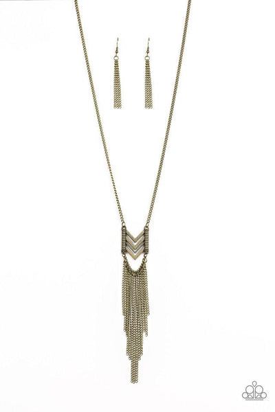 Point Taken - Brass Necklace - Paparazzi