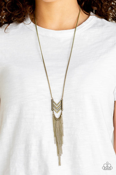 Point Taken - Brass Necklace - Paparazzi
