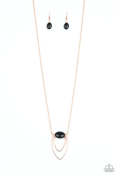 Quarry Quest - Black Necklace - Paparazzi