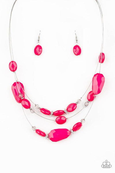 Radiant Reflections - Pink - Necklace - Paparazzi