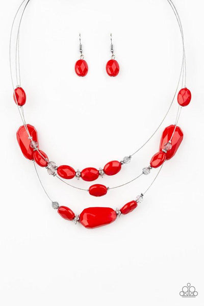 Radiant Reflections - Red Necklace - Paparazzi