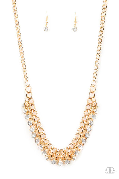 Glow and Grind - Gold Necklace - Paparazzi