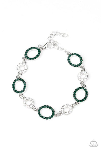 Bubbly Bedazzle - Green Bracelet - Paparazzi