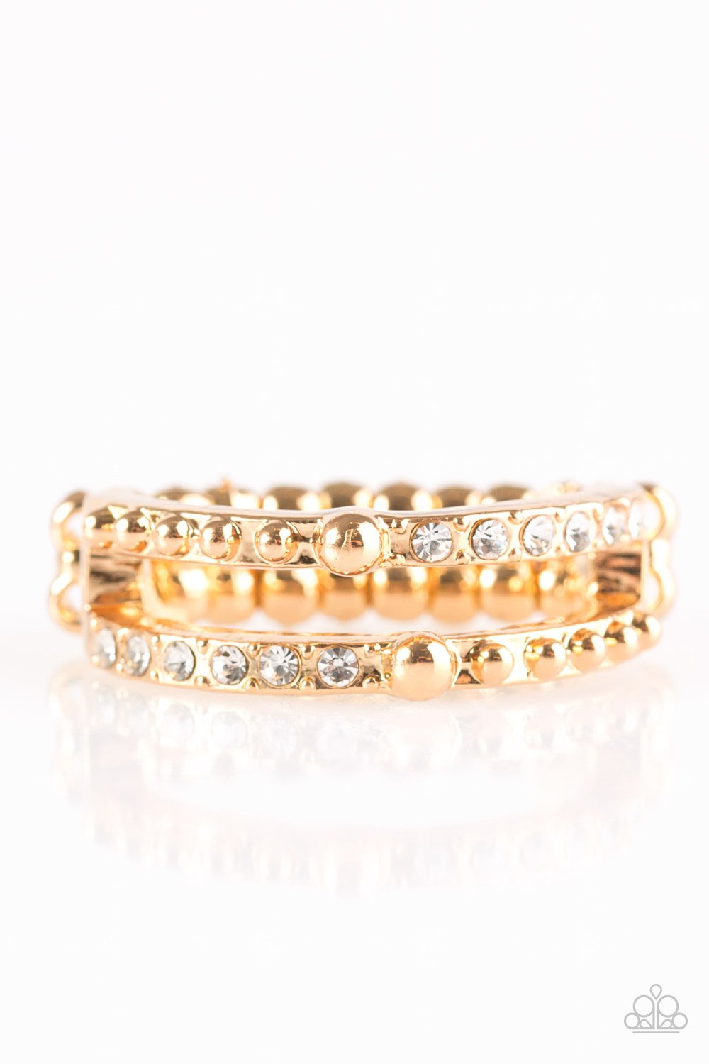 Dauntless Shimmer - Gold Ring - Paparazzi