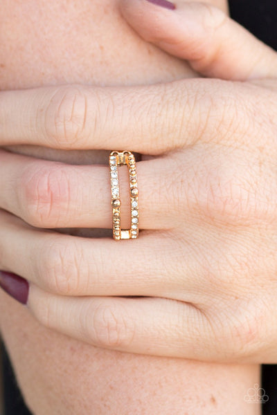 Dauntless Shimmer - Gold Ring - Paparazzi