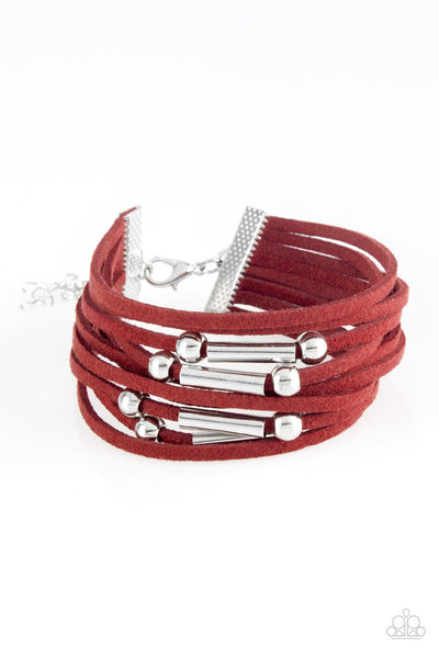 Back To BACKPACKER - Red Bracelet - Paparazzi