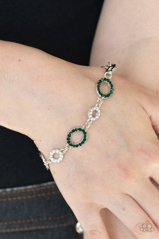 Bubbly Bedazzle - Green Bracelet - Paparazzi