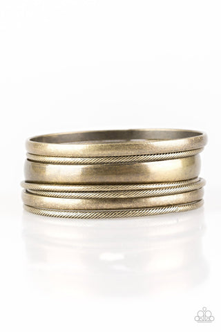 Sahara Shimmer - Brass-bangles-paparazzi