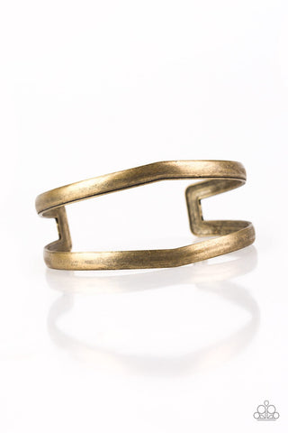 Palm Trees and Pyramids - Brass bars-cuff-paparazzi