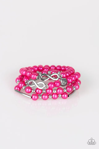 Limitless Luxury - Pink pearls-bracelet-paparazzi