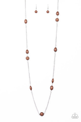 Pacific Piers - Brown Necklace - Paparazzi