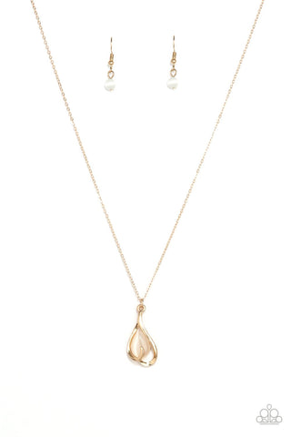 Tell Me A Love Story - Gold-necklace-paparazzi