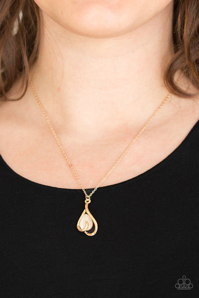 Tell Me A Love Story - Gold-necklace-paparazzi