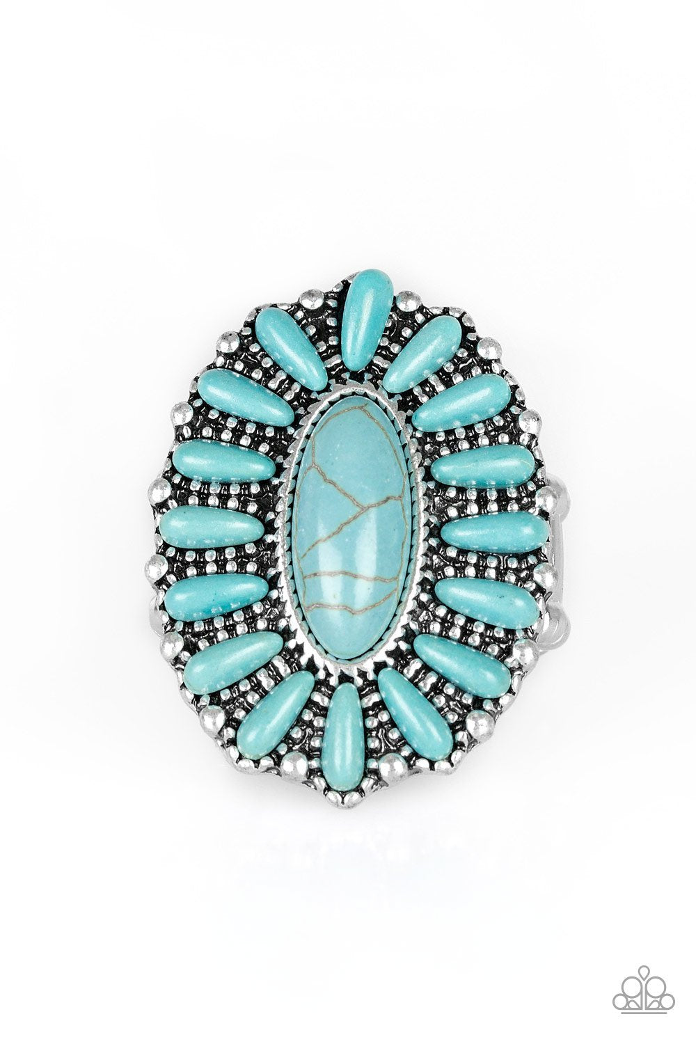 Cactus Cabana - Blue Ring - Paparazzi