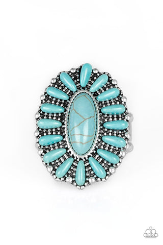Cactus Cabana - Blue Ring - Paparazzi