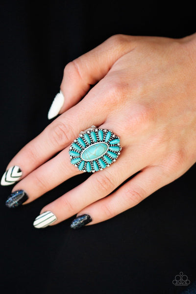 Cactus Cabana - Blue Ring - Paparazzi