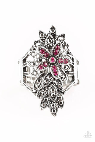 Formal Floral - Pink Ring - Paparazzi