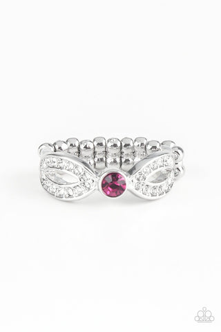 Extra Side Of Elegance - Pink Ring - Paparazzi