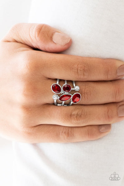Metro Mingle - Red Ring - Paparazzi