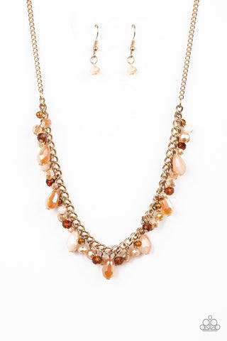 Courageously Catwalk - Gold-necklace-paparazzi