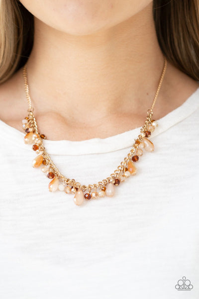 Courageously Catwalk - Gold-necklace-paparazzi
