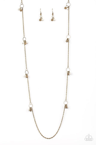 House Party Posh - Brass Necklace - Paparazzi