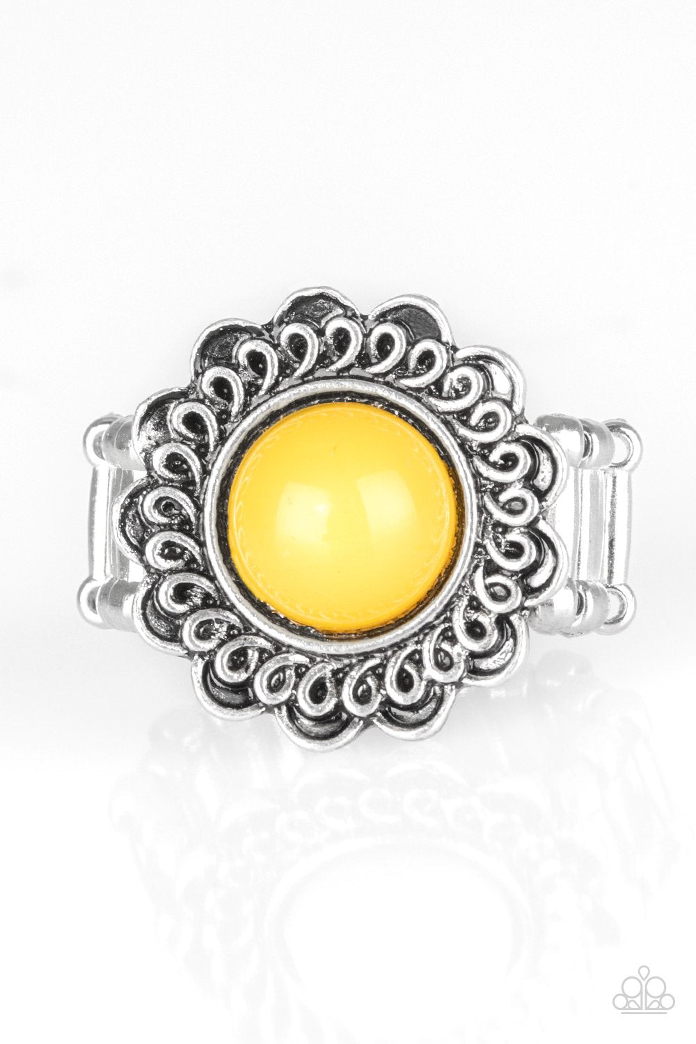 Garden Stroll - Yellow Ring - Paparazzi
