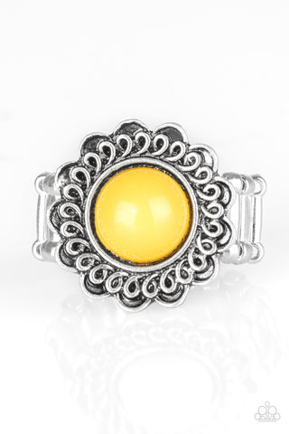 Garden Stroll - Yellow Ring - Paparazzi